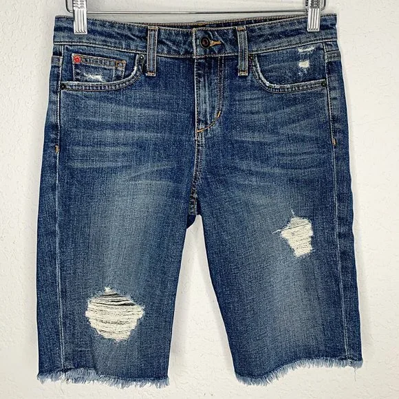 Joe's Jeans Finn Raw-Hem Boyfriend Bermuda Short in Meeka - Picture 2 of 7